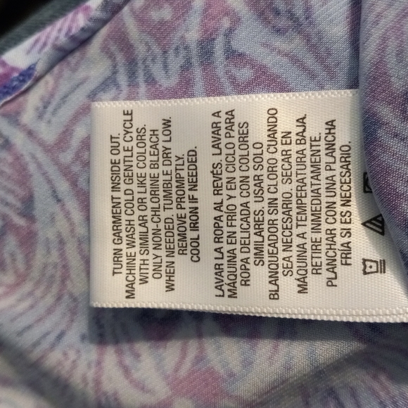 Jaclyn Smith Sz Large Multi Colored Blue/Purple Dress Midi - Picture 8 of 8